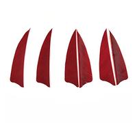 MILAEM Tir à l'arc Plumes Plume de flèche Plumes Naturelles de 3 Pouces (Rouges,Paquet de 50)