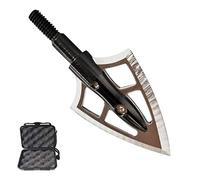 MILAEM Tir à l'arc Pointes de flèche 100Grain Broadheads Pointe de flèche de Chasse pour Arc à poulies Arc Classique (12x Broadheads + Box)