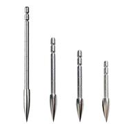 Milaem Tir à l'arc Pointes de Fleche insérer Broadheads pour ID 4.2mm Flèches de Carbone Acier Inoxydable tête de flèche (100 Grain,Pack de 12)