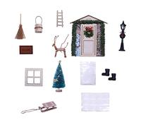 Milageto 1/12 Mini Wooden Door Accessories Broom Model for Living Room Decor