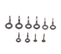 Milageto 10 Pcs Heavy Duty Canne À Guides Yeux Top Tip Line pour Rock Casting