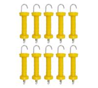 Milageto 10pcs Gate à Printemps clôture électrique Horaire Isolateurs Heavy Duty avec Printemps, Simple Tension Poignée de clôture de Printemps, pour la Ferme