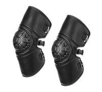 Milageto 2 Pièces Protège-Genoux avec Couvre-Jambes Ajustables en Cuir PU Protecteurs Complets Leggings de pour Hiver Genouillères, D