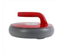 Milageto 4 Pièces Pierre de Glisse Terrain Plat Glisse Fluide Pierre de Résistant pour Chocs Palet Roulant pour Élèves, Enfants, École, Rouge, Poignée Ronde