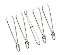 Milageto 5 pièces Bodkin élastique Cordon enfileur autobloquant Pince à épiler Facile à Tirer Outil de Couture Pince 78mm pour Ceinture enfilage Travail Manuel