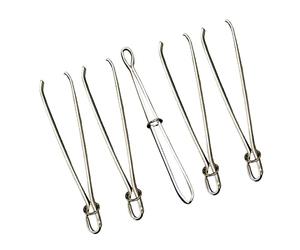 Milageto 5 pièces Bodkin élastique Cordon enfileur autobloquant Pince à épiler Facile à Tirer Outil de Couture Pince 78mm pour Ceinture enfilage Travail Manuel