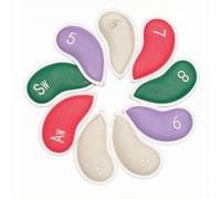 Milageto 8 Pièces Cvre-Club Golf pr Bois | Chiffres D'intification Clairs, Cuir PU Texturé, Cvre-Tête Fer Golf, pr Stockage