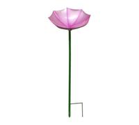 Milageto Abreuvoir à Oiseaux, Bol d'eau pour Abeilles, décoration de Jardin en Fer, résistant aux intempéries, mangeoire à Oiseaux, Piquet pour Cour, Rose