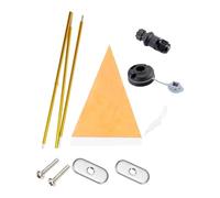 Milageto Accessoires pour Drapeau de Kayak : mât Pliable, Base Stable et Haute visibilité pour Kayak, canoë, annexe et Bateau, Orange