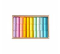 Milageto Acrylic Blocs de Construction Translucides -en-Ciel Empilables Jouet Éducatif Motricité Fine pour de l'Imagination Adapté à Salle de Classe Jeux à la Maison, Macaron 30PC