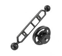 Milageto Adaptateur de Monture d'Objectif Support Porte-lentille en Aluminium Base à Pas de Vis Intégration Bras de Flottabilité, Support Fixe M67 + Bras D Éclairage