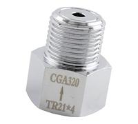 Milageto Adaptateur métallique pour bonbonne de, connecteur CGA320 vers TR21-4, robuste et facile à installer. Adaptateur de remplacement pour bouteille