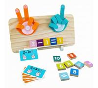 Milageto Aide à l'eeignement Child-Centered Mathématiques Précoces en Bois Éducatif Kit D'arithmétique Child-Centered Cartes d'exercice Précoce