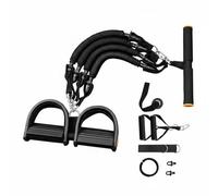 Milageto Appareil d'exercice Abdominal Bande de Résistance Élastique Corde de Traction Pédale Extenseur Musculaire avec Poignée Confortable et Fixation Porte