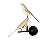Milageto Applique murale oiseau, luminaires muraux LED décoration murale angle réglable applique murale intérieure appliques éclairage mural pour table de, 2 Oiseaux 3 Couleur Lumière