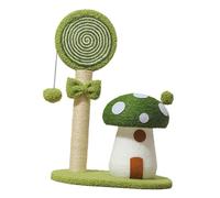 Milageto Arbre à Griffes en Sisal pour Chat, Arbre à Griffes résistant à l'usure, Arbre d'escalade pour Chats pour l'entraînement, Vert