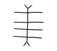 Milageto Attaches de draps portables et réglables pour maintenir le lit en ordre, idéales pour les chambres d'étudiants, les appartements et la maison, Noir