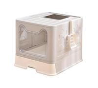 Milageto Bac à Litière pour Chat à Capuchon Accessoires pour Animaux de Compagnie Entrée Avant Sortie par Le Haut Pot pour Chaton