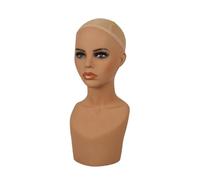 Milageto Bald Mannequin Head Display Modèle lisse avec maquillage professionnel de la cosmétologie FACE FORMAGE TRACHEM, Db02