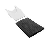 Milageto Belle vêtements Jupe plissée Tissu 1/3 BJD 60cm Bricolage Robe Fille, Le Noir