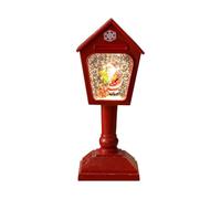 Milageto Boîte à musique Joyeux Noël, boule à neige classique à LED scintillante, veilleuse flocon de neige pour enfants, cadeaux de Saint-Valentin, maison, Rouge