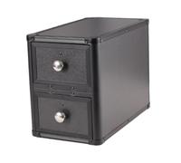 Milageto Boîte de rangement des cartes graduées avec 2 tiroirs robustes, collectionneur pour adultes, rassemblement léger, porte-cartes d'organisateur de