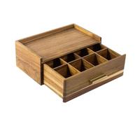 Milageto Boîte de Rangement en Bois pour sachets de thé avec tiroir, Support pour sachets de thé, pour Garde-Manger, comptoir, Armoire de Bureau