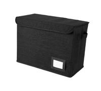 Milageto Boîte de Rangement pour Bandes dessinées, étui pour BD, bac de Rangement Lavable et Facile à Monter, Porte-Documents pour Magazines, Noir