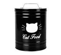 Milageto Boîte de Rangement pour friandises pour Chiens, boîte à Biscuits pour Chiens, à Biscuits Pratique et Robuste en Fer pour Chiens et Chats, Noir