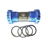 Milageto Boîtier Pédalier Fileté Robuste Boîtier Pédalier avec Entretoises Professionnel Pièce pour Mécaniciens Vélo, Bleu