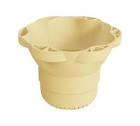 Milageto Bol de rangement des pinceaux de maquillage en silicone, outil de nettoyage de laveur MAT portable pour un pinceau à l'air sec à l'air, Jaune