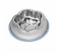 Milageto Bol Industriel Bol pour Animaux Gamelle Chien Gamelle Chat Écuelle INOX avec Surface Résistante à la Rouille et Base Stable Adapté à l'eau et aux, Bleu, Cuve Simple