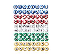 Milageto Boule de bingo Boules d'appel Raccords universels Pièces de rechange Boules de tombola Boule de pointage pour nuits Camping Bureau Divertissement, 1 À 80