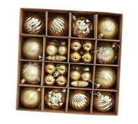 Milageto Boule de Noël décorative incassable, collection de cadeaux, pendentif suspendu, décoration de boule de Noël pour chambre à coucher, maison, bureau, or