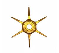 Milageto Bouton de Freinage Moulinet Pêche Poignée Molette Étoile Réglage Drag CNC Aluminium Alliage Stable Équilibré Mise à Niveau Facile Pièce de Rechange, Dark Gold