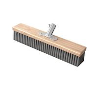 Milageto Brosse à récurer pour sol, brosse métallique, outil de nettoyage robuste, balai- multifonction, à récurer pour sol, garage, terrasse, salle de bain, 30cm