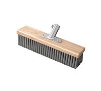 Milageto Brosse à récurer pour sol, brosse métallique, outil de nettoyage robuste, balai- multifonction, à récurer pour sol, garage, terrasse, salle de bain, 20cm