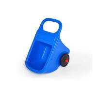 Milageto Brouette en Plastique Lavable Brouette à Pousser Stable Jouet à Pousser pour Tout-Petits, Intérieur, Bleu