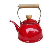 Milageto Cafetière à thé en émail, Titulaire d'émail en Porcelaine de 1,4 L, Rouge