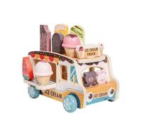 Milageto Camion Glace en Bois Robuste Glaces Jouet Éducatif Glaces pour Enfants