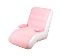 Milageto Canapé Gonflable Chaise Longue Fauteuil Relax Lounger Corps Arrondi Soutien Épaules Surface Floquée PVC Pliage Facile Adapté à Chambre Salon Balcon Lecture, Rose