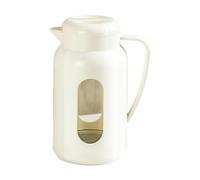 Milageto Carafe à eau distributrice de boissons de 1,6 L avec théière et pichet à, idéale pour les barbecues d'été et les boissons glacées au, Blanc
