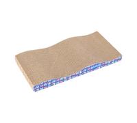 Milageto Cat Scratch Pad Scratch Bratch Toot Interactive Toy Anti-effectif Double Faces à Double densité Scratchable Meubles de Protection, en Forme d'onde