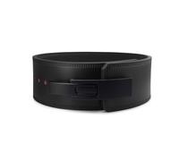 Milageto Ceinture Force avec Boucle à Levier Épaisse Ceinture Musculation à Levier Large pour Haltérophiles, Noir, Cuir De Vachette