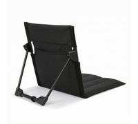 Milageto Chaise Inclinable Transport Pliable Chaise Pliante Camping Pliant Fauteuil Camping avec Poche Rangement pour Pêche, Noir
