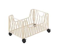 Milageto Chariot utilitaire à roulettes, étagère mobile, bibliothèque mobile, bac de rangement pratique pour livres et dossiers pour l'école, Blanc, M