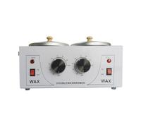 Milageto Chauffe-cire portable à double pot pour femmes et hommes, température réglable, pour soins du visage, du corps et visage en institut.