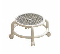 Milageto Children Rotating Seat Tabouret Enfant Pivotant Tabouret Roulant Chaise Basse Siège Rotatif en Plastique Déplacement Aisé sans Soulever et Assise Qui, Gris Ciment