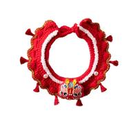Milageto Collier de chat en tricot, collier de chaton, accessoire de Costume fait à la main, collier de chat tricoté du nouvel an, m