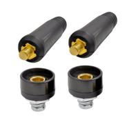 Milageto Connecteur de panneau pour câble de soudage TIG, remplaçant directement le DKJ10-25 pour postes à souder 100 A, 160 A, 180 A, 200 A et 250 A. Jeu de, Noir